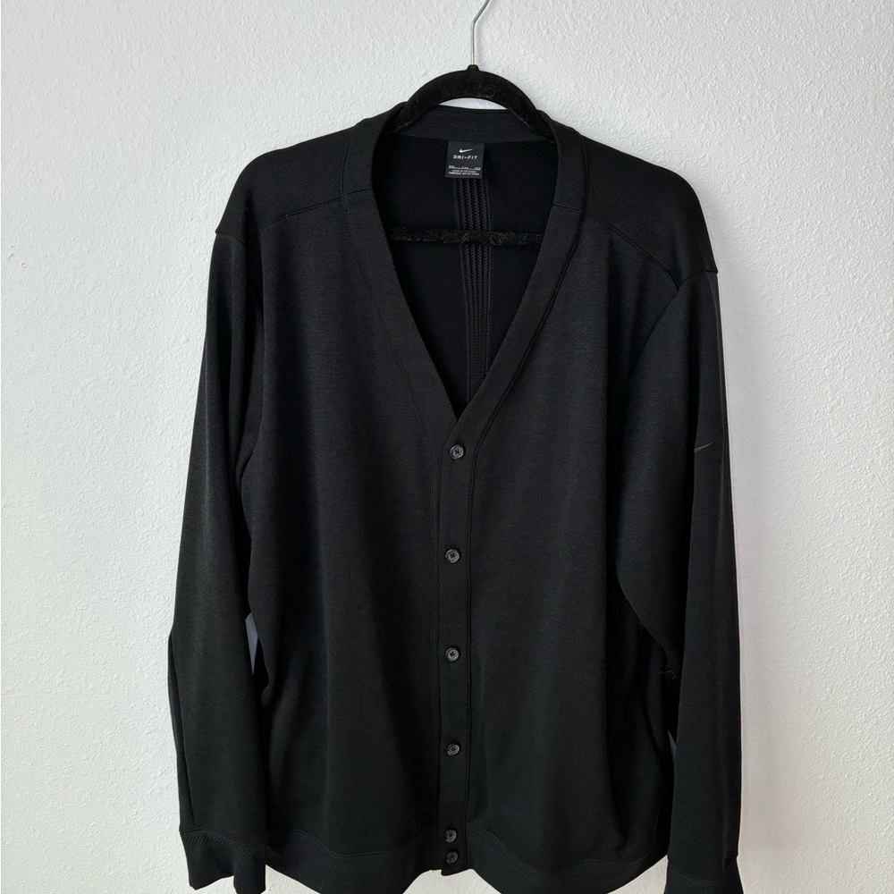 Nike Black Men's V‑Neck Button Cardigan